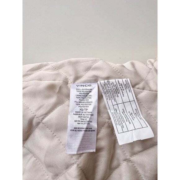 VINCE Beige Polyester Teddy Button Front Boxy Sherpa Jacket, Size XS - Picture 15 of 16